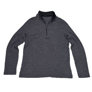 Track & field Quarter‎ Zip Sweater Y2K Mens Heather gray Small A004658